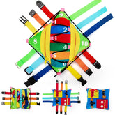 teytoy Sensory Pillow Buckle Pillow Toy, Travel Toys for Toddlers on Plane Buckle Toddler Toy Soft Stuffed Fidget Fat Brain Toys Early Development - Learn Number Colour, Develop Fine Motor Skill